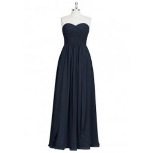 Azazie Jasmine Bridesmaids Dress in Dark Navy